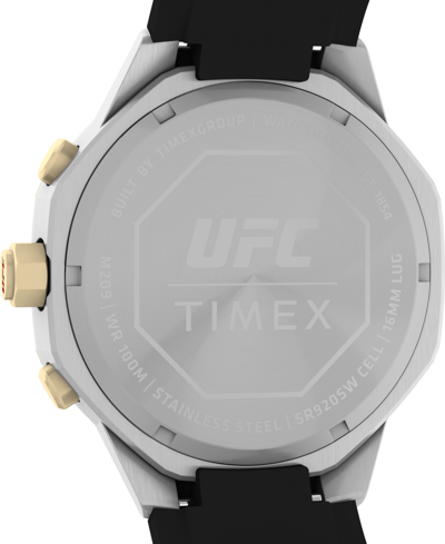 Timex Ufc Men's King Analog Black Silicone Watch, 45mm In Black