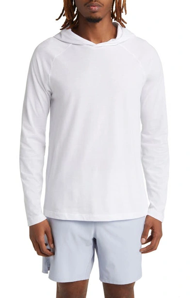 Shop Alo Yoga Core Pullover Hoodie In White