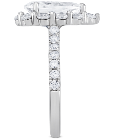 Grown With Love Igi Certified Lab Grown Diamond Pear-cut Halo Engagement Ring (3 Ct. T.w.) In 14k White Gold In White Gold