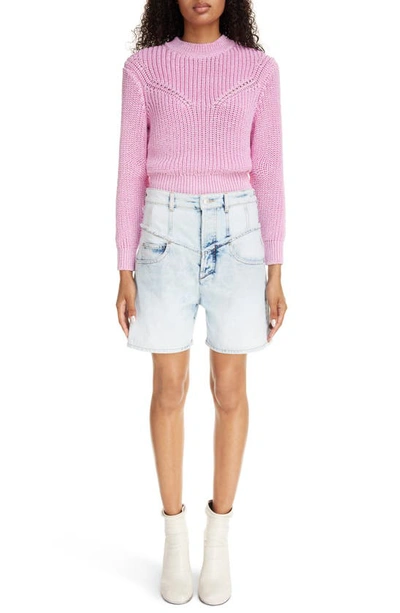 Shop Isabel Marant Yandra Rib Sweater In Light Pink