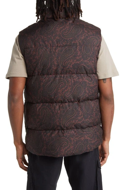 Shop Carhartt Springfield Taffeta Recycled Polyester Vest In Paisley Print Buckeye / Black