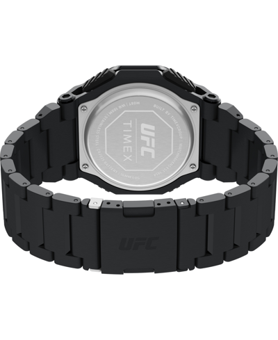 Timex Ufc Men's Colossus Analog-digital Black Stainless Steel Watch, 45mm In Black