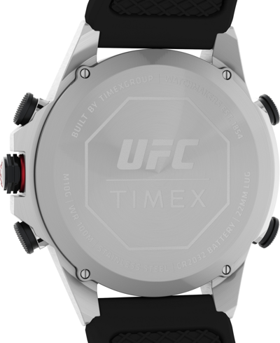 Timex Ufc Men's Kick Digital Black Polyurethane Watch, 49mm In Black
