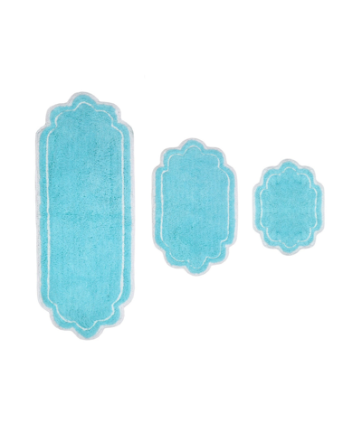 Shop Home Weavers Allure Bathroom 3-pc. Bath Rug Set In Turquoise