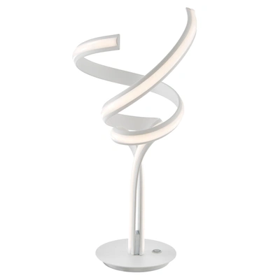 Shop Finesse Decor Munich White Led Table Lamp// Natural White Led Strip & Touch Dimmer