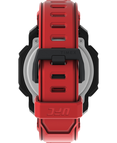 Shop Timex Ufc Men's Knockout Digital Red Polyurethane Watch, 48mm