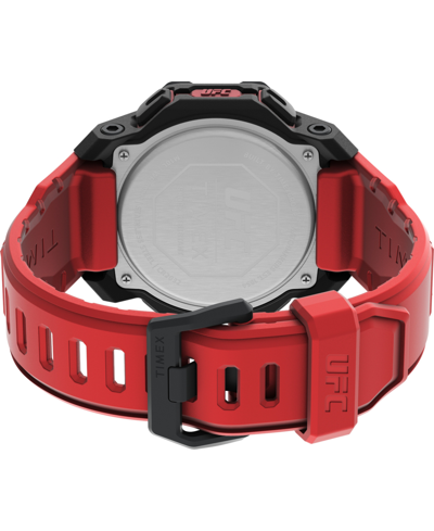 Shop Timex Ufc Men's Knockout Digital Red Polyurethane Watch, 48mm