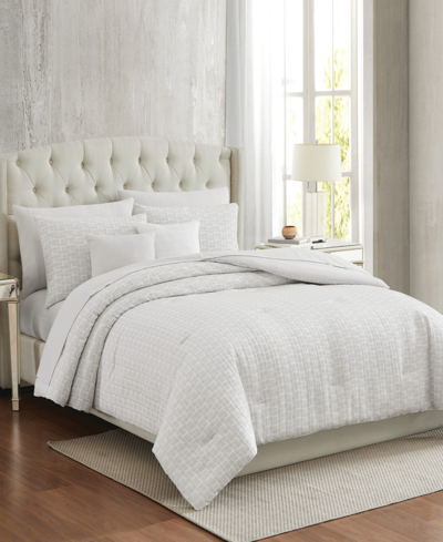 Pem America Anabelle Geo 9 Piece Comforter Set, Queen In Champagne
