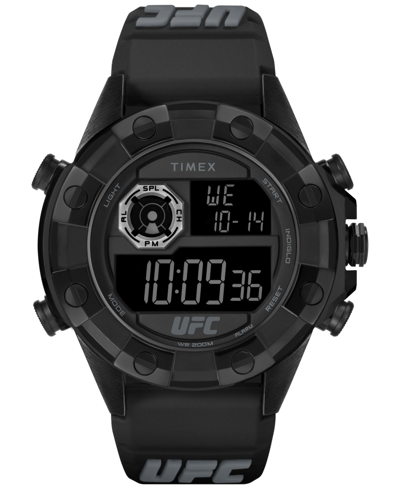 Shop Timex Ufc Men's Kick Digital Black Polyurethane Watch, 49mm