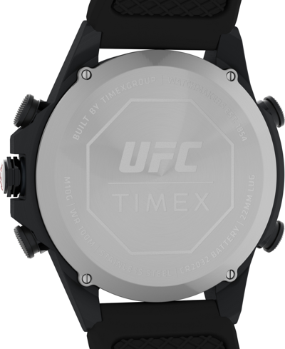 Timex Ufc Men's Kick Digital Black Polyurethane Watch, 49mm In Black