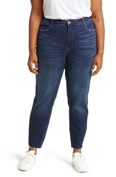 Shop Kut From The Kloth Rachael Fab Ab Raw Hem High Waist Mom Jeans In Management