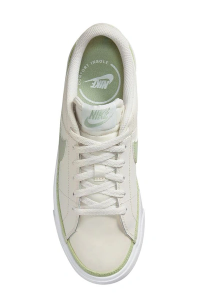 Shop Nike Kids' Court Legacy Sneaker In Phantom/ Honeydew/ White