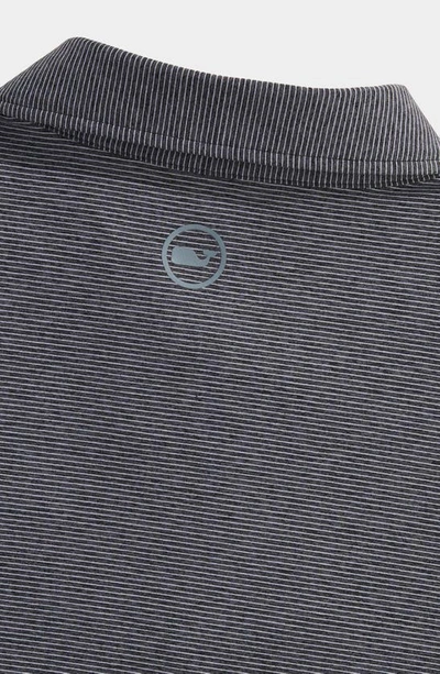 Vineyard Vines St. Jean Stripe Sankaty Performance Polo In Stp J Black Tej/wht
