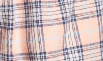 Shop Acne Studios Roxx Face Patch Check Cotton Flannel Shorts In Pink/ Blue