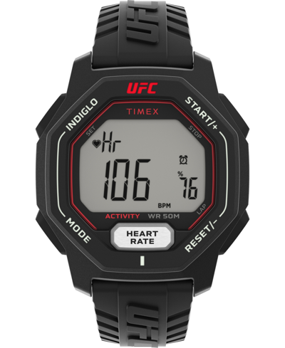 Shop Timex Ufc Men's Spark Digital Black Polyurethane Watch, 46mm