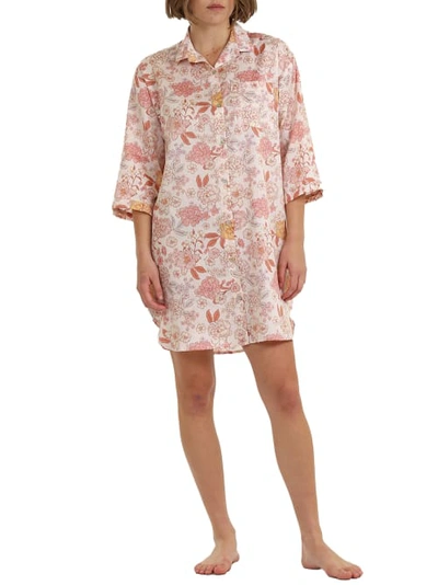 Shop Papinelle Karolina Cozy Woven Sleep Shirt In Soft Cinnamon