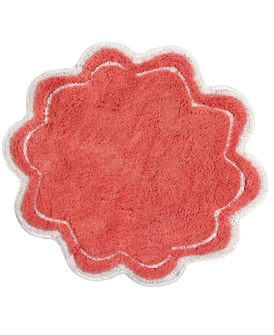 Shop Home Weavers Allure Bathroom Rug, 30" Round In Coral