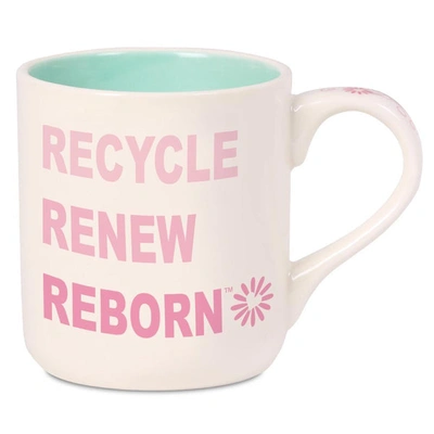 Shop Paradise Galleries Durable "recycle, Renew, Reborn" Stoneware Mug, With Vine And Flower Design On The Handle - 16 oz