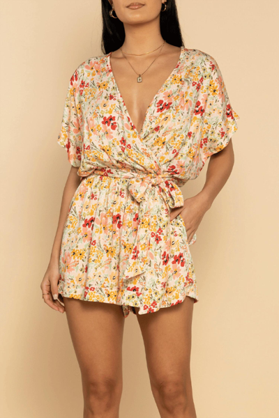 Shop Shore. Willow Romper In Muddled Bloom In Multi