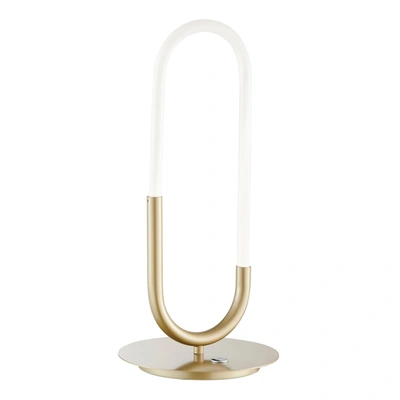 Shop Finesse Decor Led Single Clip Table Lamp // Sandy Gold