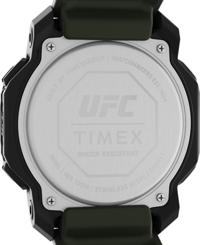 Shop Timex Ufc Men's Knockout Digital Green Polyurethane Watch, 48mm