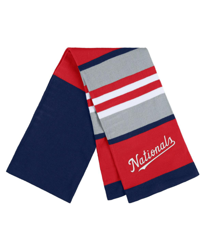 Wear By Erin Andrews Women's  Washington Nationals Stripe Glove And Scarf Set In Red,navy