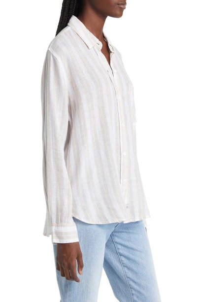 Shop Rails Charli Linen Blend Button-up Shirt In Shore Stripe