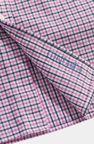 Shop Vineyard Vines Tattersall Gingham On-the-go Brrrº Button-down Shirt In Tattersall Violet
