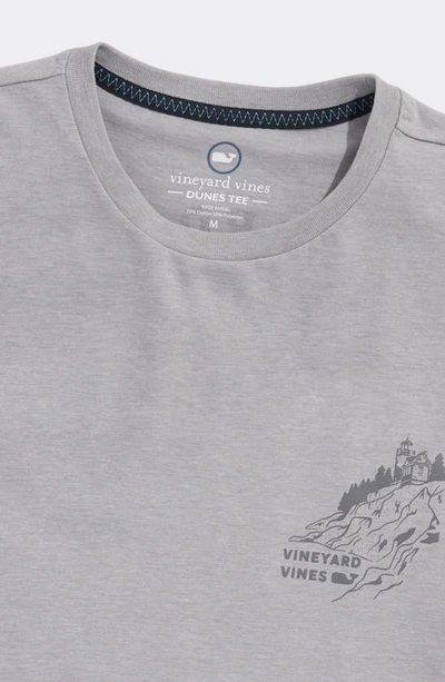 Shop Vineyard Vines Lighthouse Fishing Scene Short Sleeve Dunes T-shirt In Grey Heather