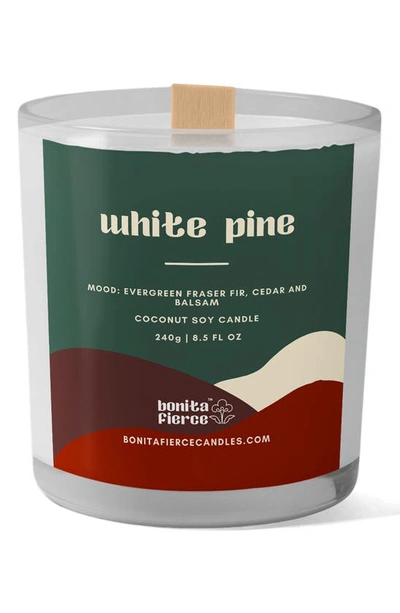 Shop Bonita Fierce White Pine Candle In Green Multi