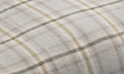 Shop Piglet In Bed Check Linen Duvet Cover In Laurel Green Check