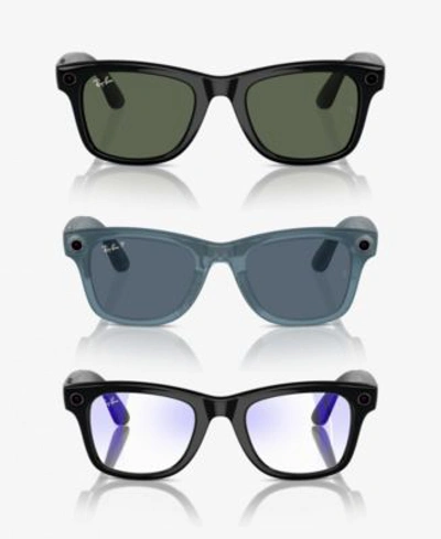 Ray Ban Unisex  Meta Wayfarer Smart Glasses Collection In Black