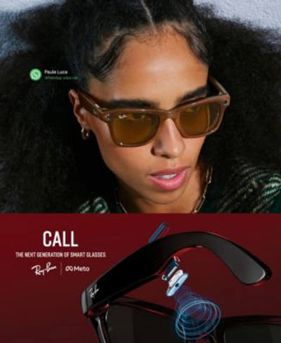 Ray Ban Unisex  Meta Wayfarer Smart Glasses Collection In Black