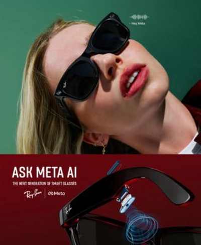Ray Ban Unisex  Meta Wayfarer Smart Glasses Collection In Black
