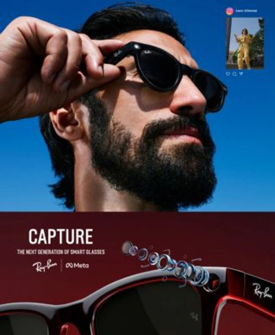 Ray Ban Unisex  Meta Wayfarer Smart Glasses Collection In Black