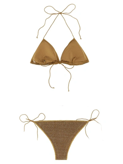 Shop Oseree Oséree 'lumiere' Bikini In Gold