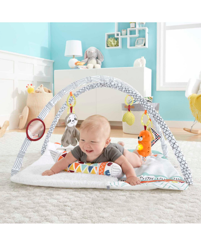 Shop Fisher Price Perfect Sense Deluxe Gym, Plush Infant Play Mat With Toys In Multi-color