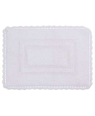 Shop Home Weavers Casual Elegance Reversible Bath Rug, 17" X 24" In White