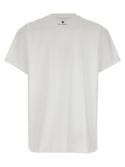 Shop Stella Mccartney 'iconic Mini Heart' T-shirt In White