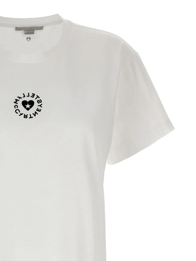 Shop Stella Mccartney 'iconic Mini Heart' T-shirt In White