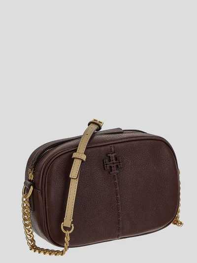 Shop Tory Burch Mcgraw Textured Camera Bag In Wine