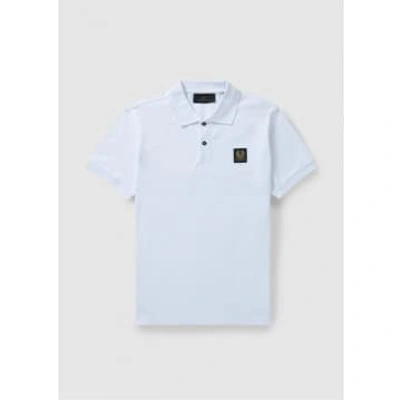Shop Belstaff Mens Small Logo Poloshirt In White