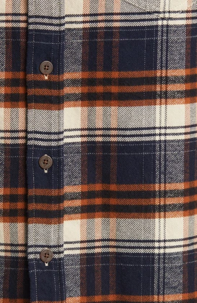 Shop Rails Forrest Plaid Cotton Flannel Button-up Shirt In Oat Umber Steel