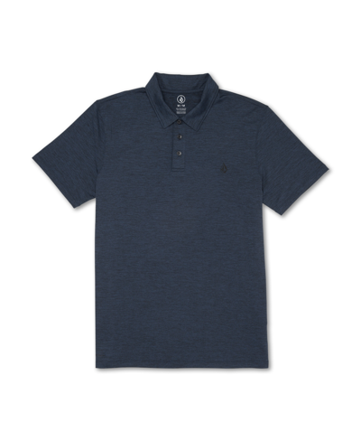 Shop Volcom Men's Hazard Pro Short Sleeves Polo Shirt In Navy Heather
