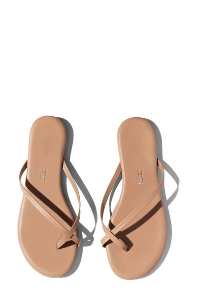 Shop Tkees Riley Metallic Flip Flop In Cocobutter