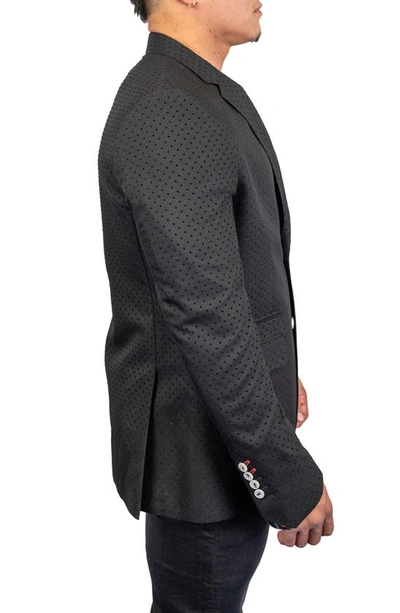 Maceoo Socrates Flocked Dot Sport Coat In Black