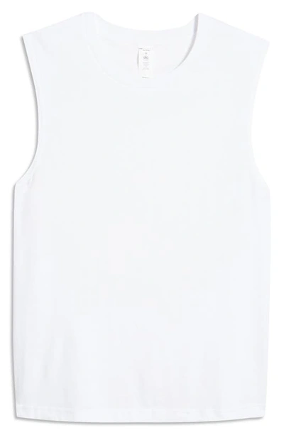 Shop Alo Yoga The Triumph Sleeveless T-shirt In White