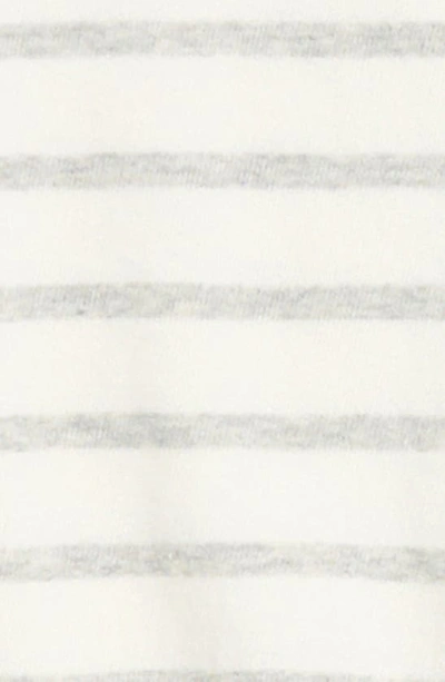 Shop Nordstrom Easy Pocket Cotton Romper In Ivory Egret- Grey Stripe