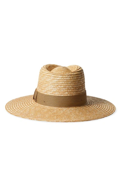 Shop Brixton Joanna Straw Hat In Honey/ Mojave/ Black