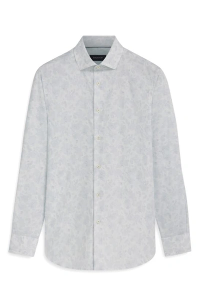 Shop Bugatchi Axel Floral Stretch Button-up Shirt In White